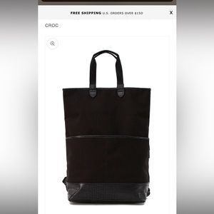 Beis black croc convertible back pack